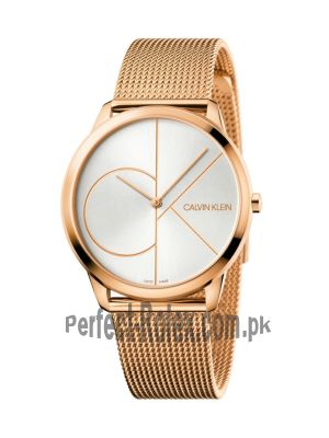 Calvin Klein Men 40MM Minimal Stainless Steel Mesh Bracelet Watch Price in Pakistan