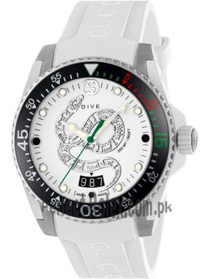 Gucci YA136330 Men's Dive White Quartz Watch Price in Pakistan