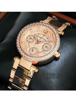 Michael Kors Ladies Rose Gold Pink Dial Watch  Price in Pakistan