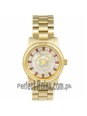Michael Kors Runway Red Glitz Gold Tone Watch Price in Pakistan