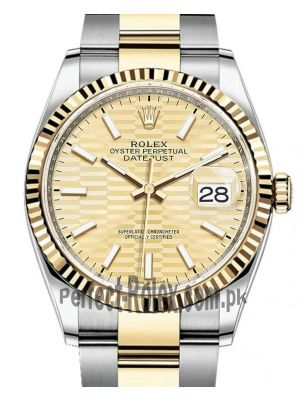 Rolex Datejust 36 Gold Fluted Motif Dial 2021 Watch  (2021) Price in Pakistan