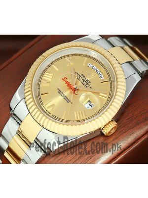 Rolex Day-Date  Roman Dial Two Tone Watch 2021 Price in Pakistan