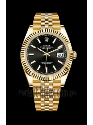 Rolex Oyster Perpetual Datejust 41 Black Dial Gold Tone Watch Price in Pakistan