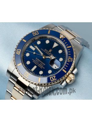 Rolex Submariner Two Tone Blue Dial Swiss Watch Price in Pakistan