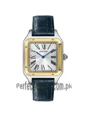 Cartier Santos Dumont Two Tone Blue straps Unisex Watch Price in Pakistan