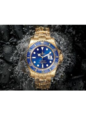 New Rolex Submariner (The Diver's Watch) Gold with Blue Dial watch Price in Pakistan