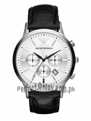 Emporio Armani Men's AR2432 Black Leather Watch AR2432  (Same as Original) Price in Pakistan