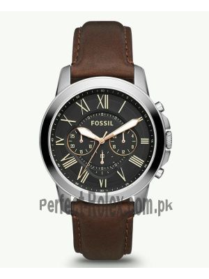 Fossil Grant Chronograph Brown Leather Watch FS4813  (Same as Original) Price in Pakistan