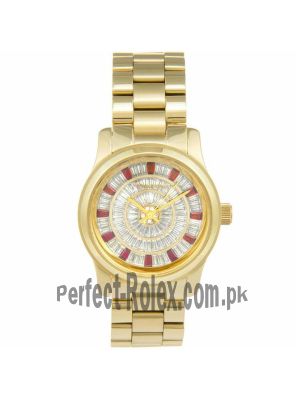 Michael Kors Runway Red Glitz Gold Tone Watch Price in Pakistan