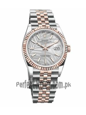 Rolex Datejust Silver Palm Motif Dial Watch-Newest Model  (2022) Price in Pakistan