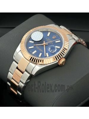Rolex Datejust Blue Dial Men's Two Tone Watch Price in Pakistan