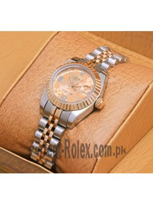 Rolex Datejust Lady Floral Dial Two Tone Watch Price in Pakistan