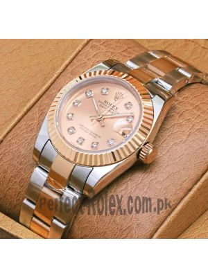 Rolex Datejust Lady Rose Gold Dial Two Tone Watch Price in Pakistan