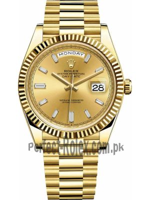 Rolex Day Date Gold Champagne Diamond Dial Watch Price in Pakistan