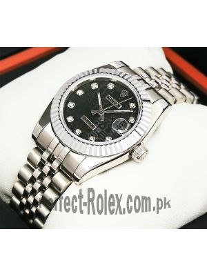 Rolex Lady Datejust DIamond Index Black Computer Dial Watch Price in Pakistan