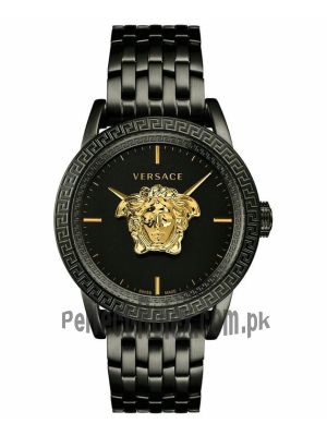 Versace Men's Swiss Palazzo Empire Black Ion-Plated Stainless Steel  Watch Price in Pakistan
